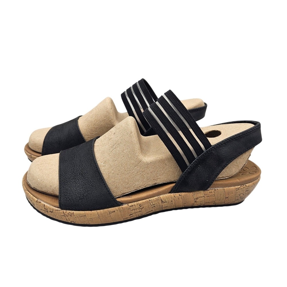 Skechers Womens Brie Loprofile Black Stretch Mesh Vamp Sling Back Sandals 8.5